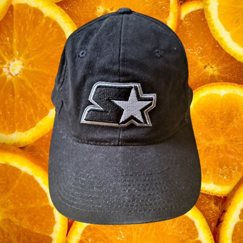Starter Black Baseball Cap One Size Cotton Casual Dad Hat‎